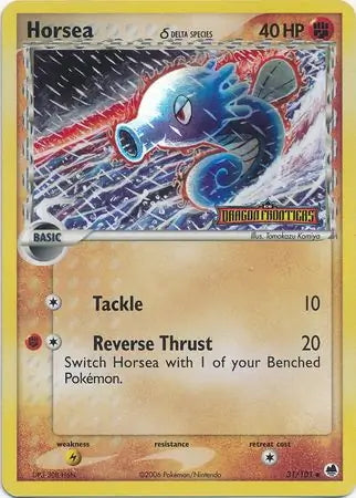 EX Dragon Frontiers Horsea #31/101 reverse holo